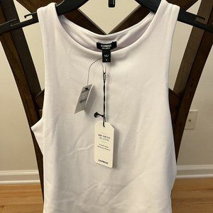 Express - Body Contour High Compression High Neck Cropped Tank